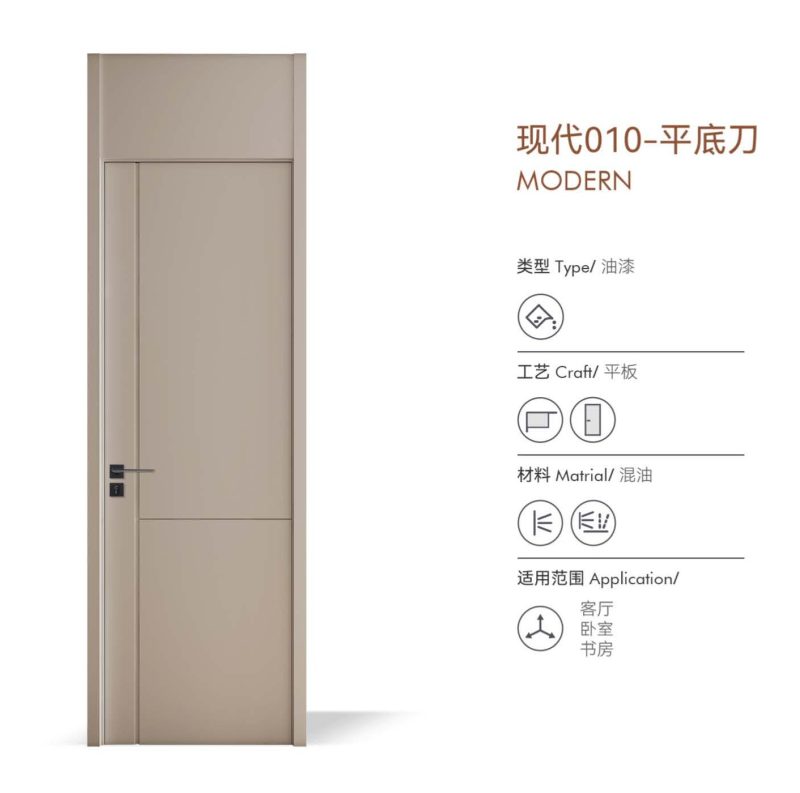 Modern flat knife interior door